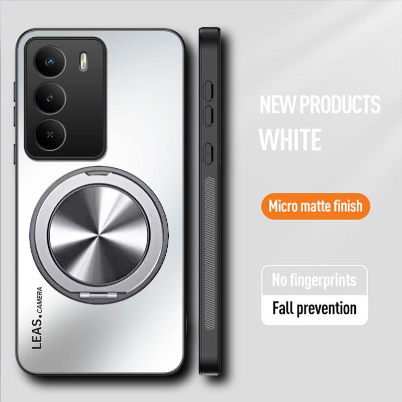 

Магнітний чохол для Realme C75 C73 C71 C63 GT 7T 7Pro Neo7 SE Матовий протиударний 360° поворотний чохол-підставка з кільцем Fundas Realme Neo7x білий