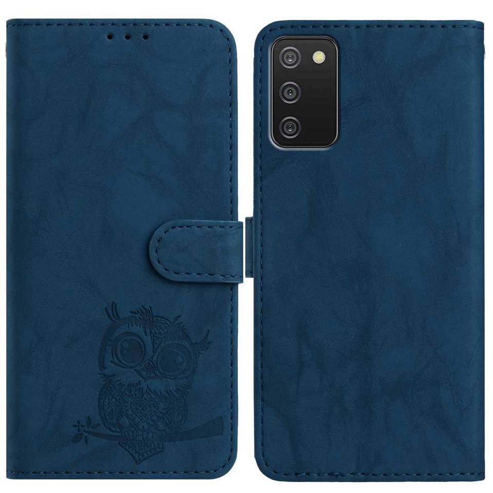 8-Color Owl Embossed Pattern Wallet Case for Samsung Galaxy A12 A15 A26 S20-S25...,Flip Card Design