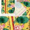 2D Flat Printing 2pcs Curtain Curtain Festive Lotus Leaves Design Digital Printed Polyester Drapes Family Party Perfect for