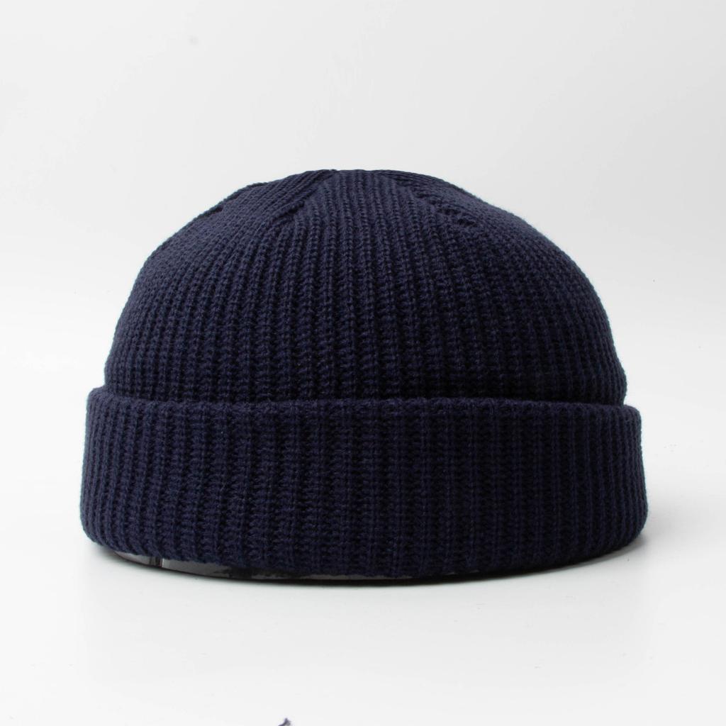 Fisherman Beanie Hats for Men Women Knit Trawler Skull Cap Watch Bonnets Spring Fall Short Stylish Plain Rolled Cuff Skullcaps