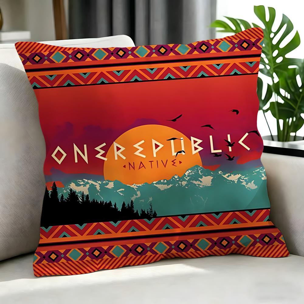 Pop Onerepublic Cushion Cover Cushion Cover Set 4Pcs 50X50 45X45 40X40 Pillowcase Decorative Sofa Home Decor
