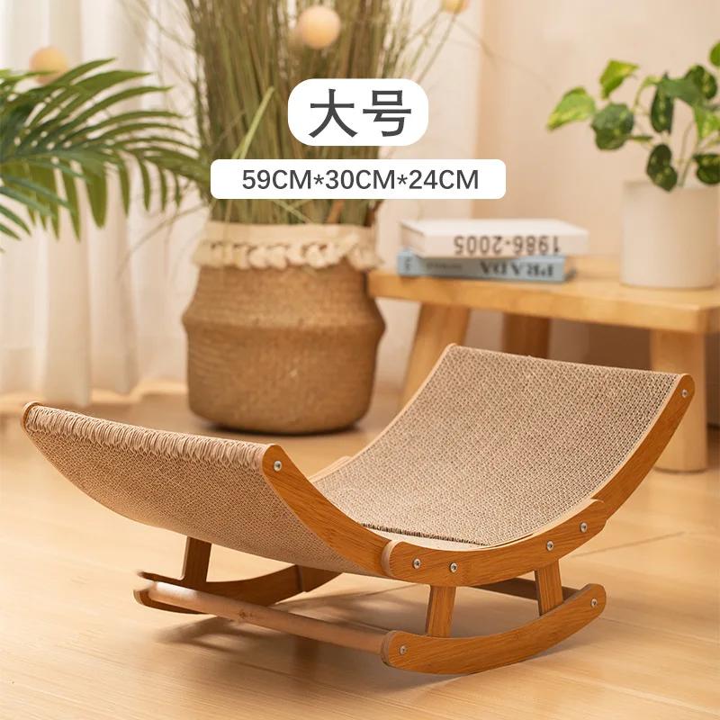 Cat Scratch Board Rocking Bed Corrugated Paper No Chips Suitable for All Seasons Durable Scratch Toys Cat Toys