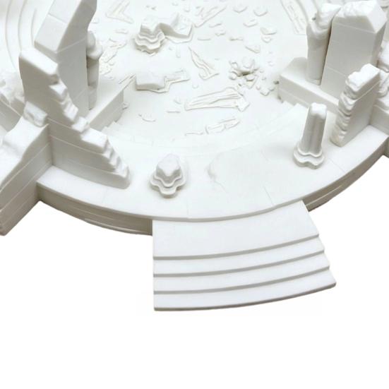 Yousheng Ancient Greek Altar Ruins Statue, Micro Landscape Miniature Model, 3D Printed Architecture Desktop Ornament for Home Office