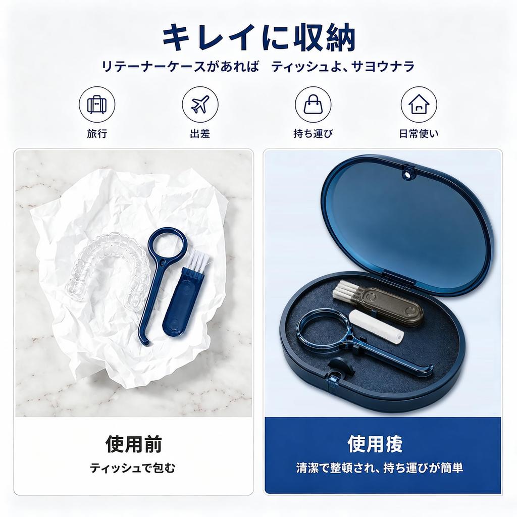 Boîtier de gouttière, Boîtier de pièce buccale, Boîtier de prothèse dentaire, Étui portable avec miroir et brosse de nettoyage, Étanche à la poussière, Compact, Lavable, Rangement propre, Voyage,
