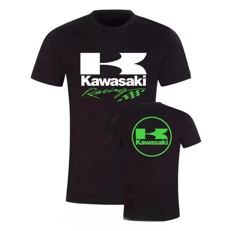 

Чоловіча літня нова футболка з чистої бавовни Повсякденна футболка Kawasaki Racing Team Evil Claws Домінантний візерунок Дихаюча вулична футболка M
