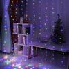 3x3m USB Remote-Controlled LED Copper Curtain Lights - Outdoor Waterproof Colorful Christmas Decor