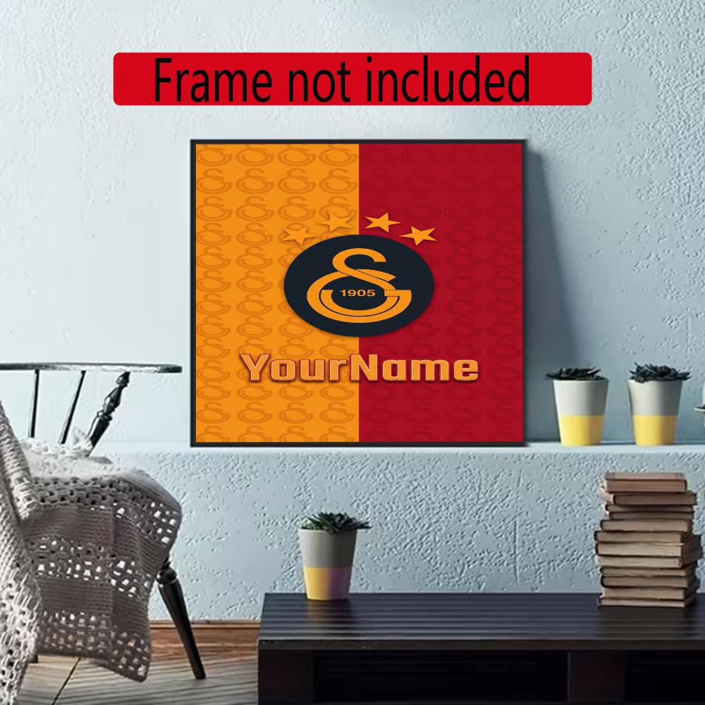 Galatasaray Personalized Name Diamond Paintings Mosaic Wall Round Diamond Art Painting Kits Embroidery Crystal Accessories Frameless
