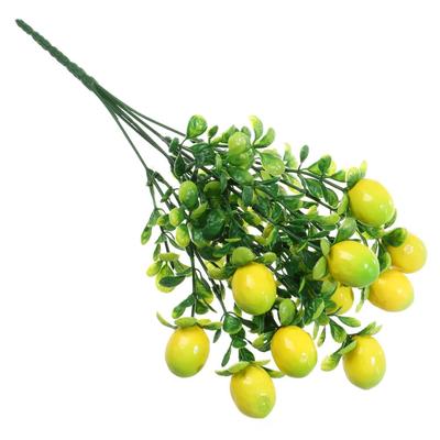 Farmhouse Table Centerpiece Lemon Tree Bonsai for Home with Green Leaves Lemon Branch Artificial Fruit