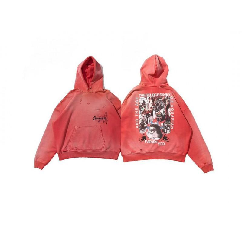 Mens Oversized Distressed Washed Hoodie Streetwear Casual Long Sleeve Cotton Sweatshirt 2026