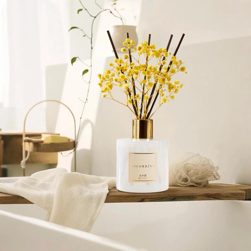 Reed Approximately Room Air Freshener for Bedroom and Living Present COCORRÍNA Diffuser, Osmanthus, 200ml, 3-Month Supply, Fragrance, Room, Gift,