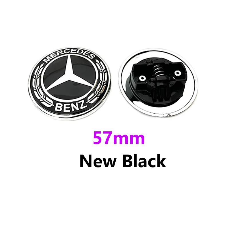 1 Stück/Los 57mm ABS PVC Auto Frontklappen Emblem Abzeichen Motorhaube Auto Zubehör Für Benz W204 W205 W212 W213 W221 W177 W246 GLA GLC CLA