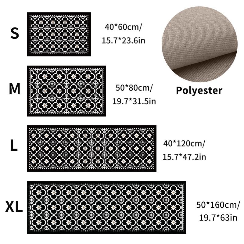 

Ретро-принтованный коврик с длинными полосками, кухонный коврик, нескользящие коврики, впитывающие воду, коврик для ног у входа в ванную, коврик для ванной 50x80cm 1PC
