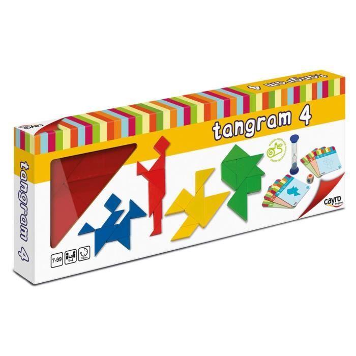Jeu De Société - Tangram - Bois - 1 À 4 Joueurs - 3 Niveaux De Difficulté - À Partir De 7 Ans