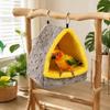 Support Board Hanging Bird Bed Warm Winter Plush Bird Bedding Bird Roost House  For Guinea Pig