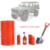 Fire Extinguisher Oil Drum Shovel Nitrogen Bottle Fit for SCX10 D90 TRX4 1 10 RC Car (Red)