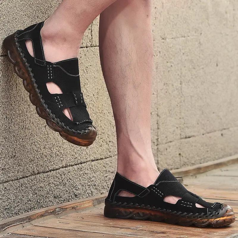 High Quality Shoes Men Hollow Breathable Sandals Summer Platform Outdoor Beach Anti Slip Designer Sports Men's Shoes Large Size