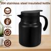 1000ML Thermal Coffee Carafe 316 Stainless Steel Tea Pot Leak-Proof Vacuum Insulated Carafe for Coffee Tea Hot or Cold Drinks