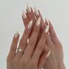 Solid Color Almond Wearable False Nails