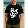 European Size Personality Declaration, Rebellious Spirit Men's Printed Short-sleeved Shirt, Simple Knitted Pure Cotton T-shirt
