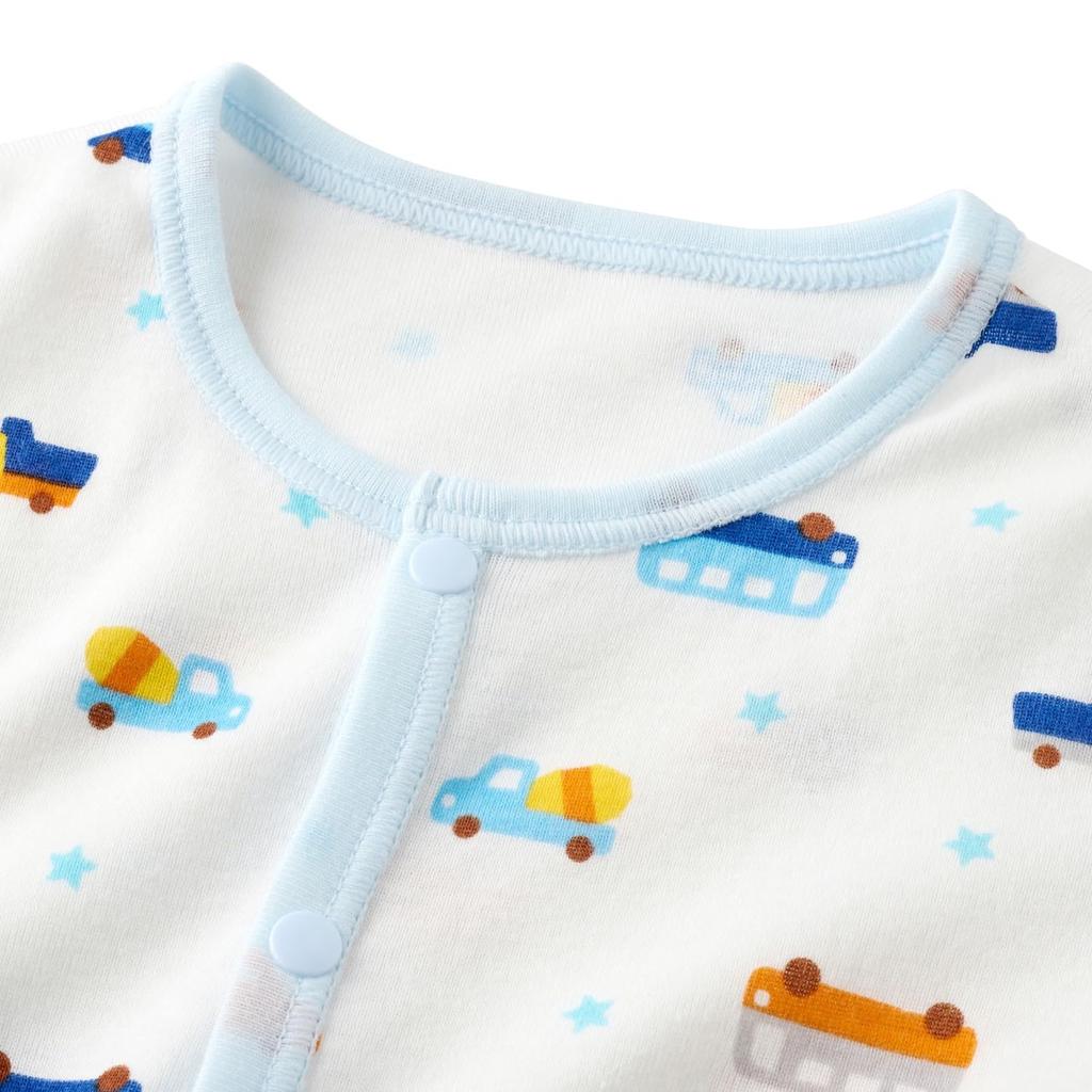 Miki House Hot Biscuits Coverall Underwear, Boys and Girls, Baby Kids' Clothing, Blue, 70cm, 70-2441-143