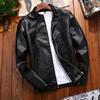 Men's Large Size Leather Jacket, Men's Autumn Stand Collar Leather Jacket, Men's Trendy Leather Jacket, Men's