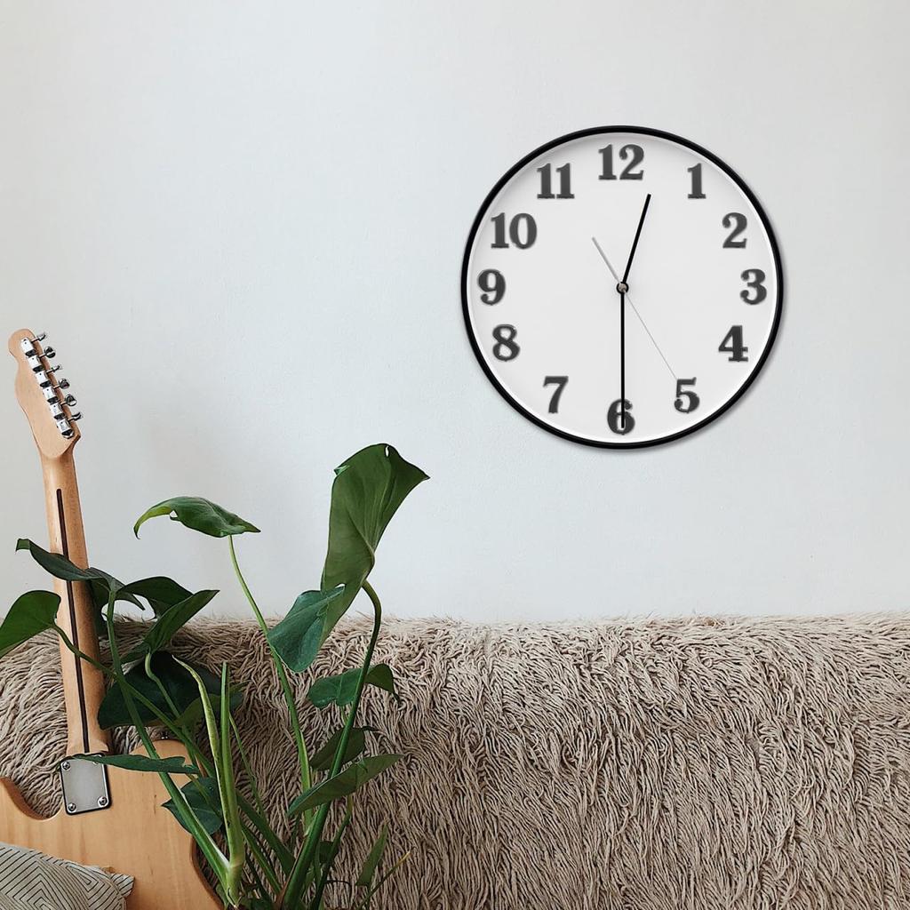 ibasenice Clock Parts, Numbers, Set of 6, Arabic Numerals, Roman Numerals, Plastic, Wall Clock Dial Replacement, Repair, DIY Parts