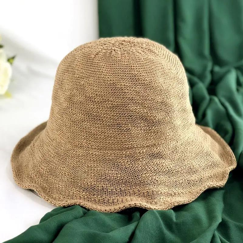 WTEMPO Women's Solid Color Casual Versatile Breathable Sun Hats Summer Wide Brim Outdoor Travel Beach Hats