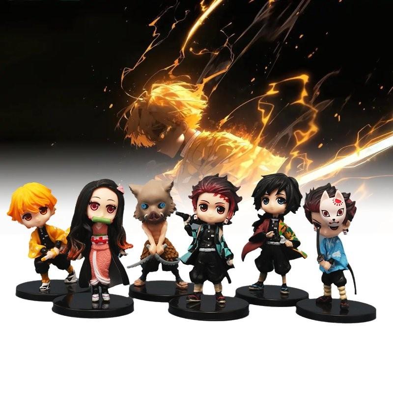 6pcs Slayer Demon Character Pvc Toy Model Desktop Decor Child Christmas Gift