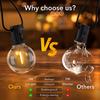 7/12M Solar Led G40 Globe Christmas Garland Street Fairy String Light Wedding Bulb Outdoor Lamp For Party Holiday Garden Light
