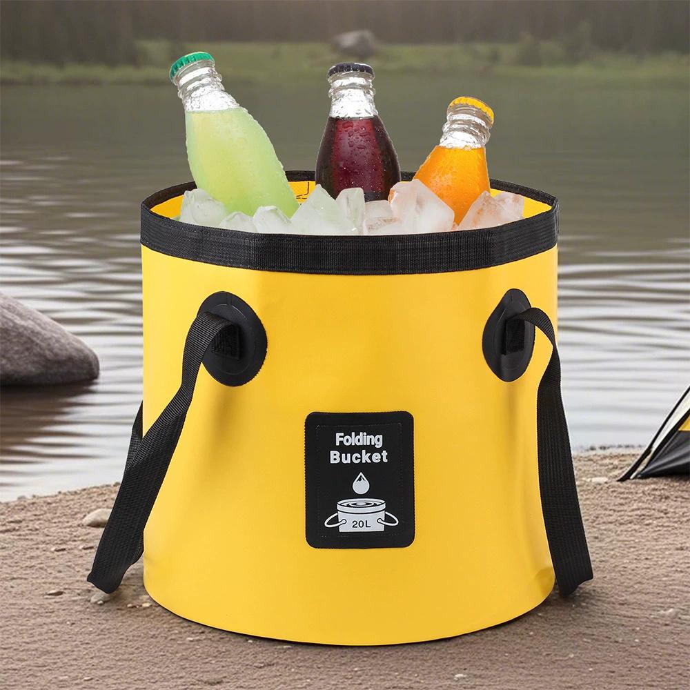 12L 20L Bowl Sink Washing Bag Car Wash Bucket Portable Outdoor Travel Foldable Water Multifunction Folding