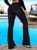 Damen Hellblaue Micro-Flare Slim Fit Jeans - Trendige Europäisch-Amerikanische Mode Lange Hosen