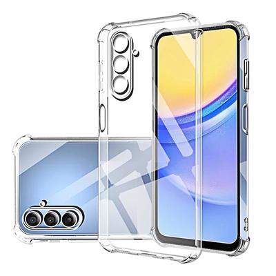 Einfarbige stoßfeste klare weiche Hülle für Samsung Galaxy A05 A05S A15 A25 A35 5G S24 Ultra Plus Transparente Airbag-Stoßstangenabdeckung