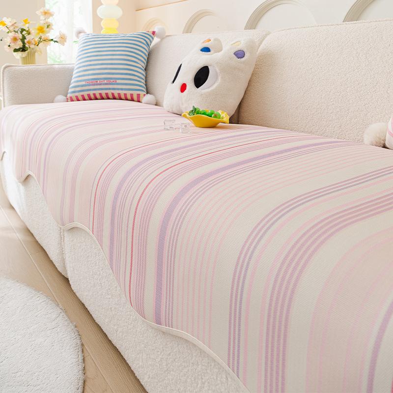 Summer Ice Silk Special-Shaped Sofa Mat  New Non-Slip Cover Towel Dopamine Summer Sofa Cushion Seat Cushion