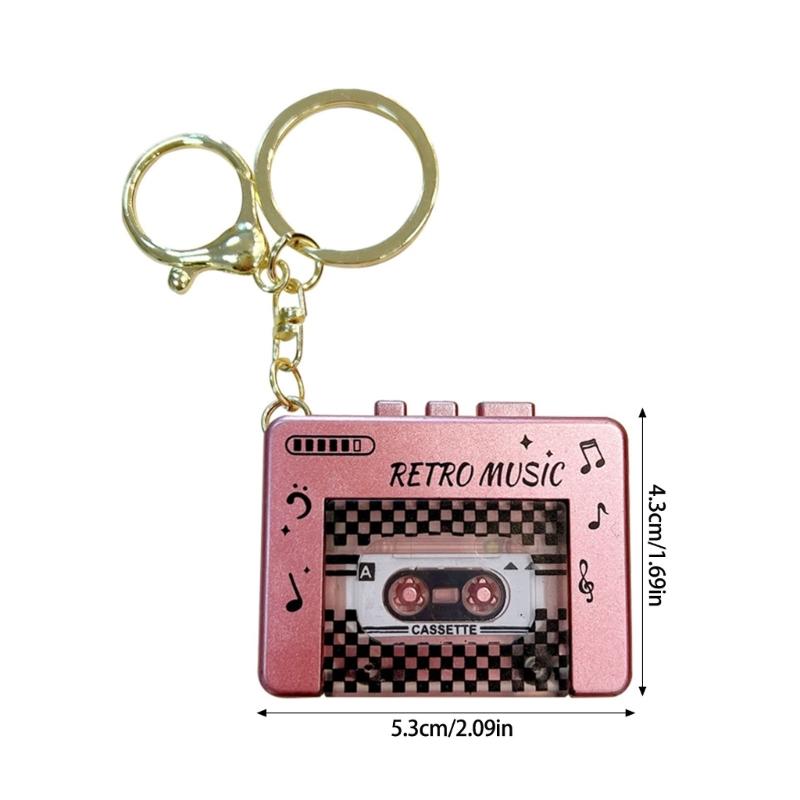 Nostalgic Radio Shaped Keychain Craft from Sturdy Acrylic Materials for Retro Enthusiasts and Creative Gift Seekers
