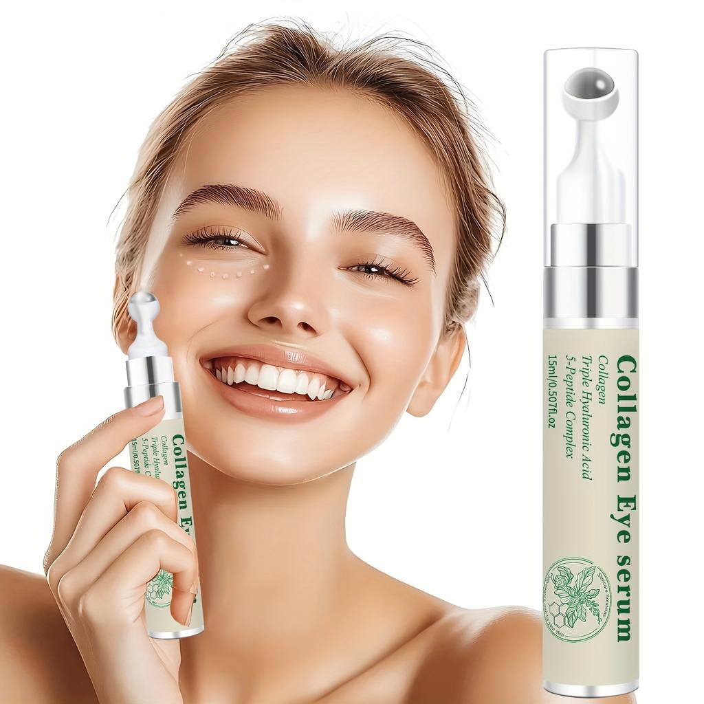 Kollagen Augenserum Aufhellung Augenringe Entferner Tränensäcke Reduziert feine Linien Straffend Lifting Feuchtigkeitsspendend Unter-Augen-Roller