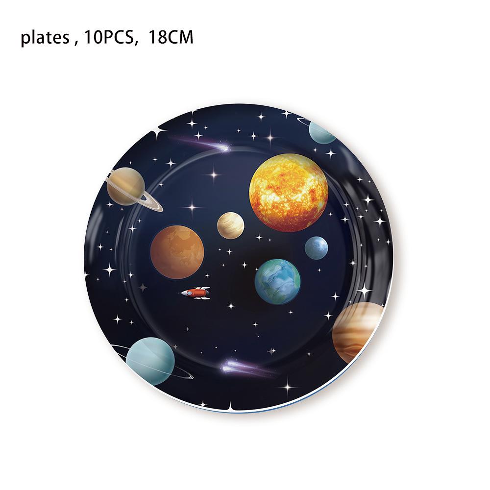 Starry Sky Birthday Party Set: Plates, Napkins, Cups & Cake Toppers