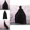 High-quality Halloween Cloak Cosplay Vampire Witch Wizard Robe Party Adult Children Black Cloak Cape