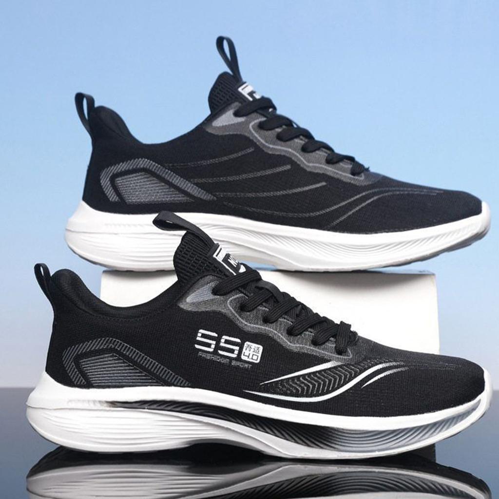 Men Running Shoes Mesh Breathable Casual Men Shoes Light Soft Thick Sole Athletic Walking Jogging Fitness Sneakers Size 39-46