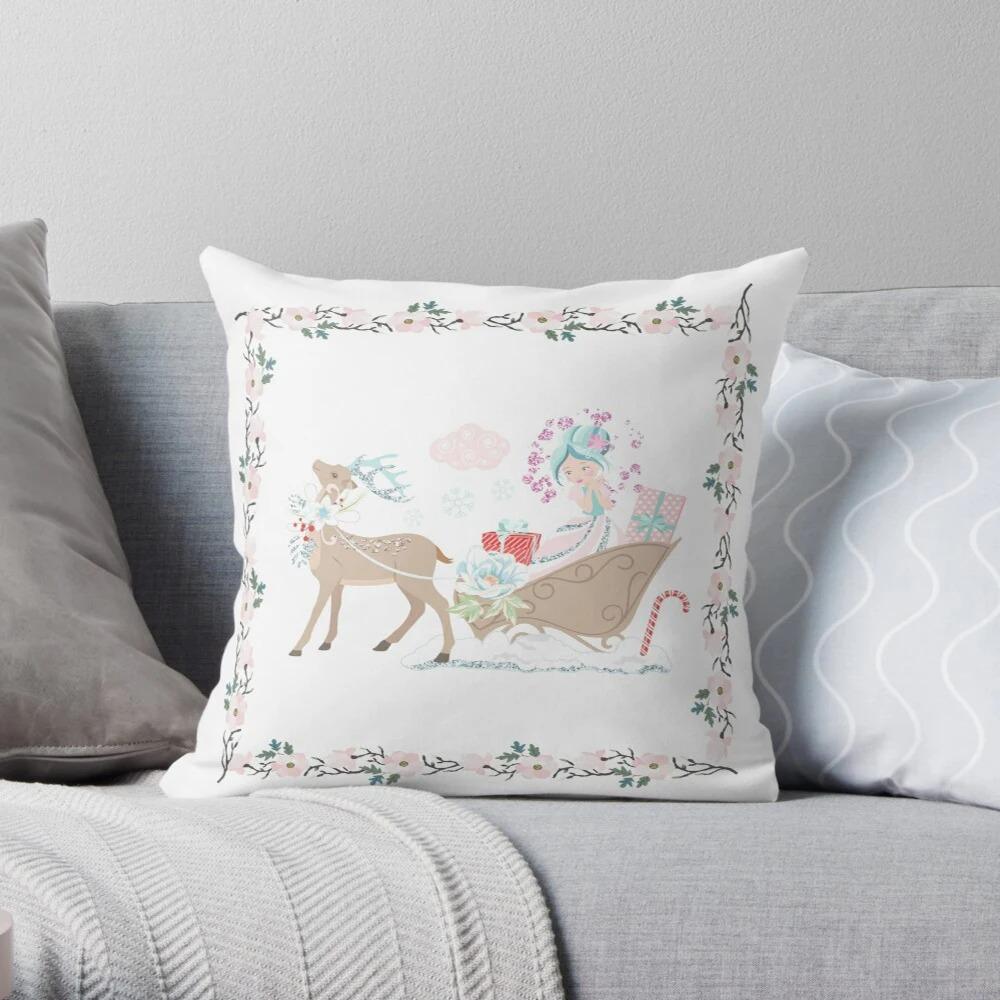 Merry Christmas Decoration Home Pillowcase Cushion Cover Colorful 45X45Cm Modern Living Room Sofa Bed Cartoon Cushion Cover