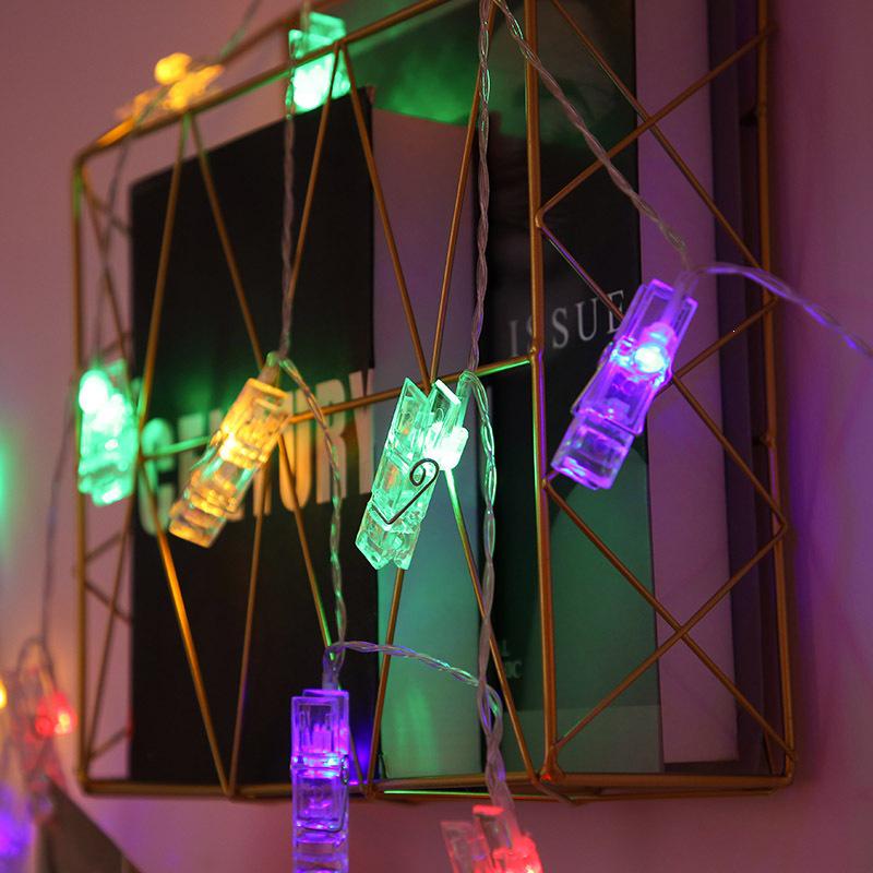 LED Photo Clip String Lights - Decorative, Battery & USB Powered with Remote Control