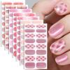Cat-eye Nail Stickers with No Baking or UV Protection, Cross-border Floral, Checkered, Polka Dot Gel Nail Stickers