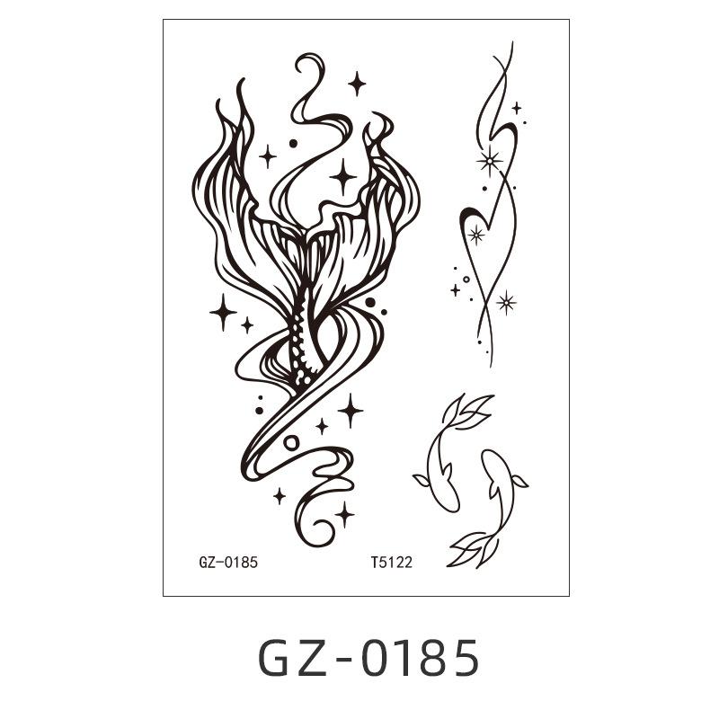 Herbal Juice Tattoo Sticker Waterproof Temporary Simulation Tattoo Flower Arm Tattoo Sticker