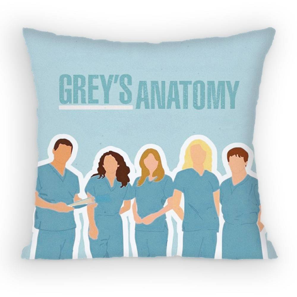 Greys Anatomy Pillow Case Sofa Living Room for Bedroom Car Headboard Backrest Cushion Square Cushion Nap Time