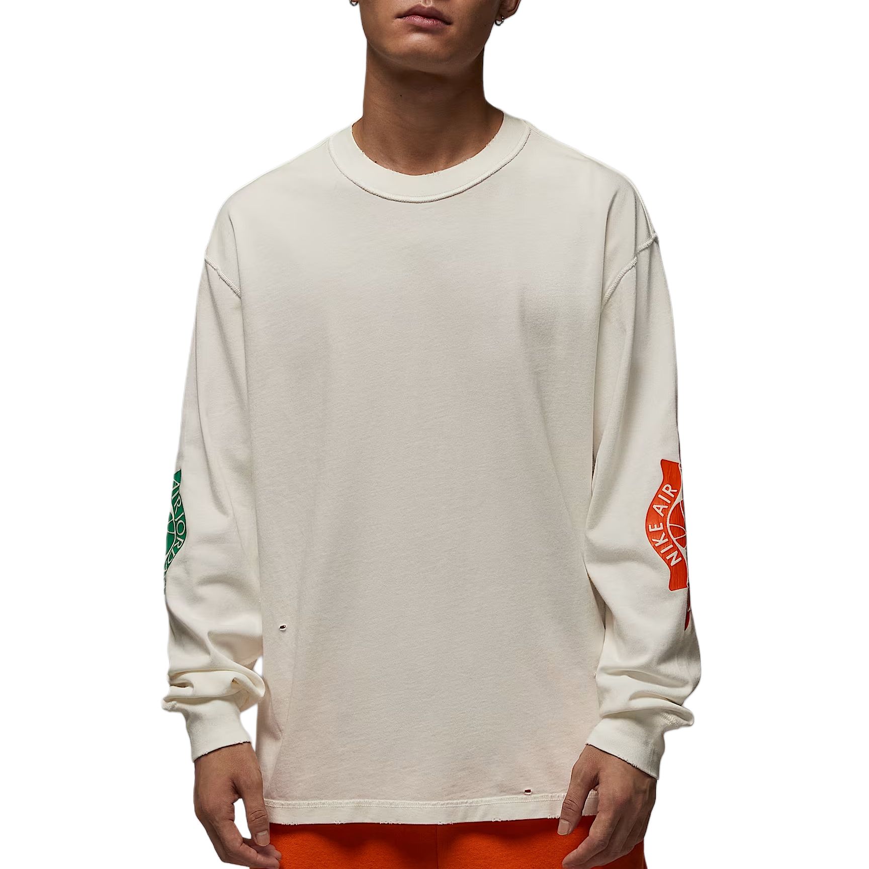 

Jordan Воздушный Редкий Удобный Приятный к коже Пуловер с круглым вырезом Вязаная Футболка с длинным рукавом Мужские топы IB3135-133 XL