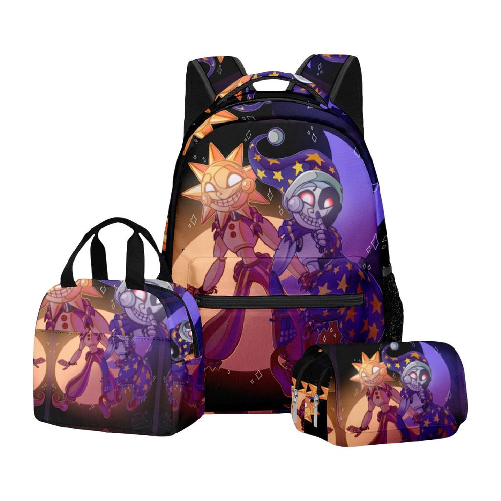 Anime Peripheral Printed Backpack, Personalized Backpack Storage Bag,Three Piece Backpack Lunch Bag Pencil Case Set,School Supplies