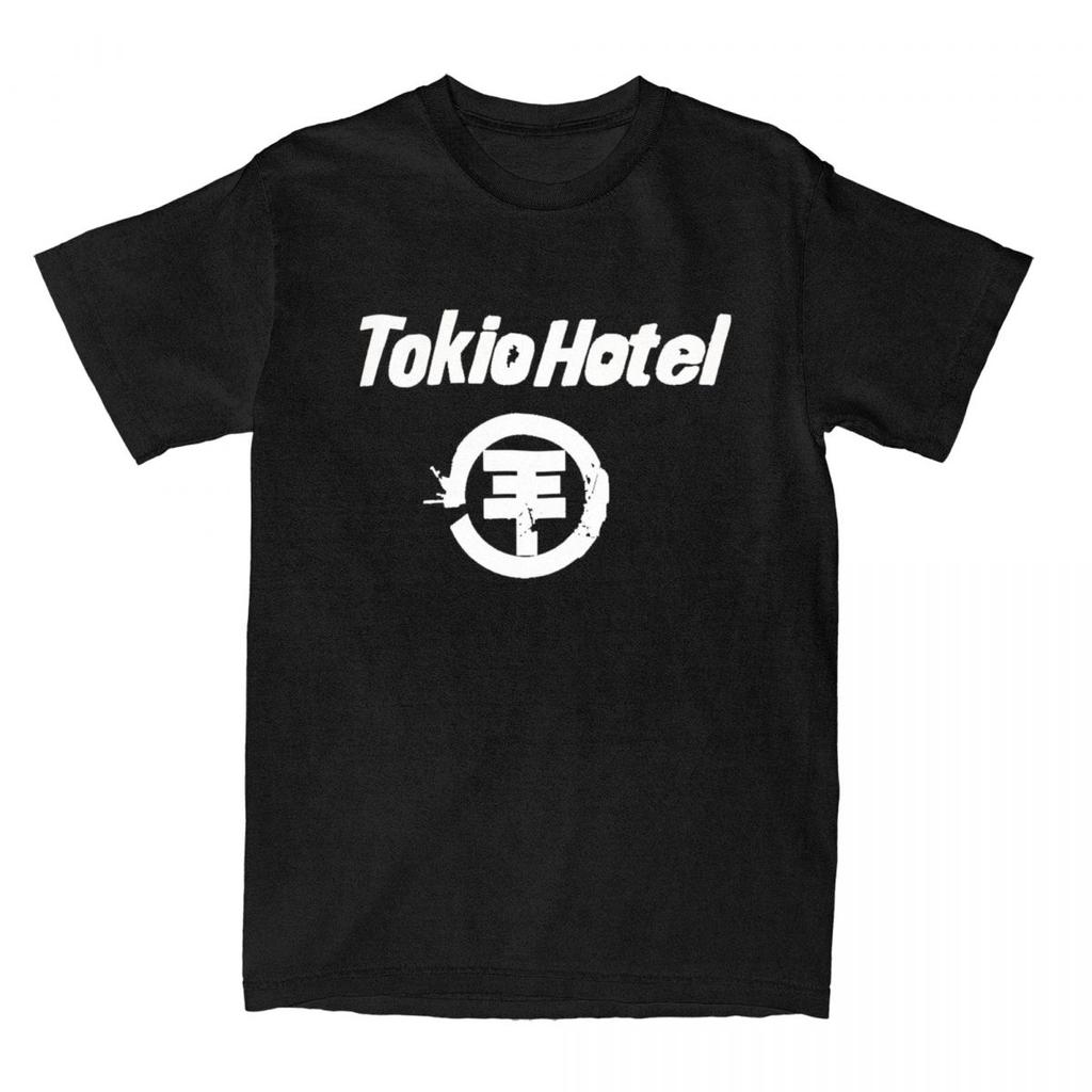 Tokio Hotel TShirt Man German Rock Music Band Streetwear Pure Cotton T Shirts Summer O Neck Hip Hop Tees Print Oversize Clothes
