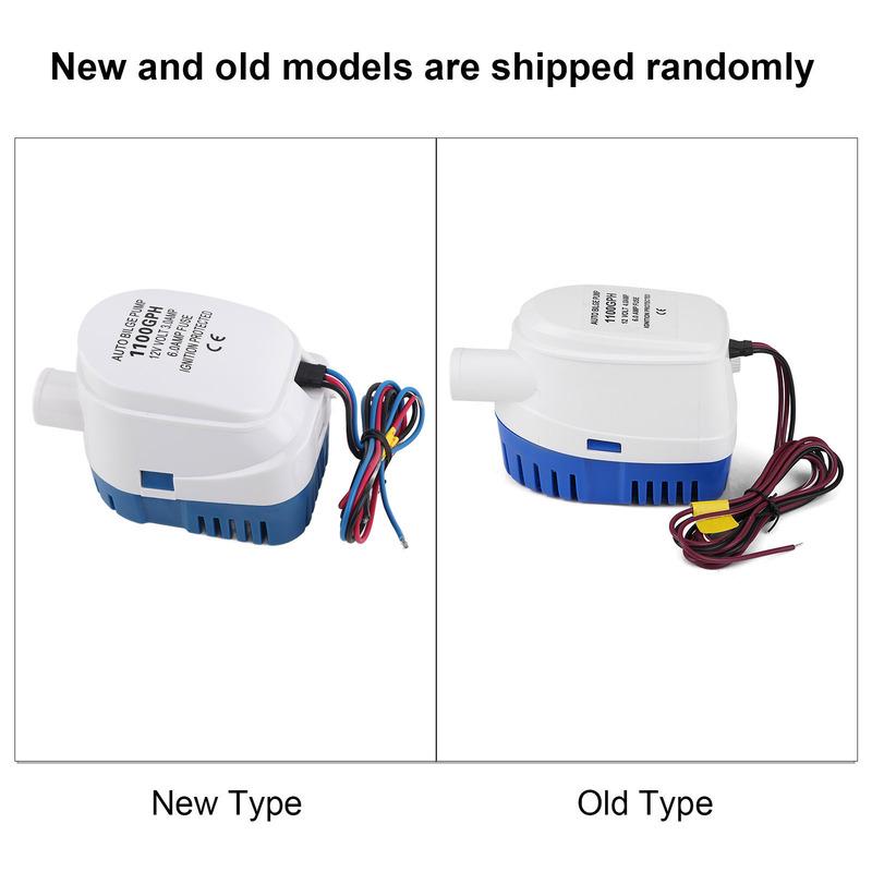 1100GPH Boat 12V Marine Automatic Submersible Bilge Fully Auto Internal Bilge Pump Boat Bilge