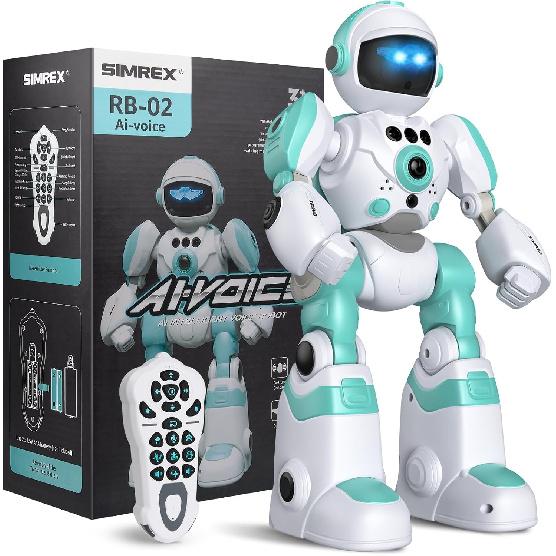 SIMREX Kids Robot Toys, Remote Control Robot, Programmable Robot with Recorded Voice Music Dance Gesture Control, Gift for Toddler Boys and Girls