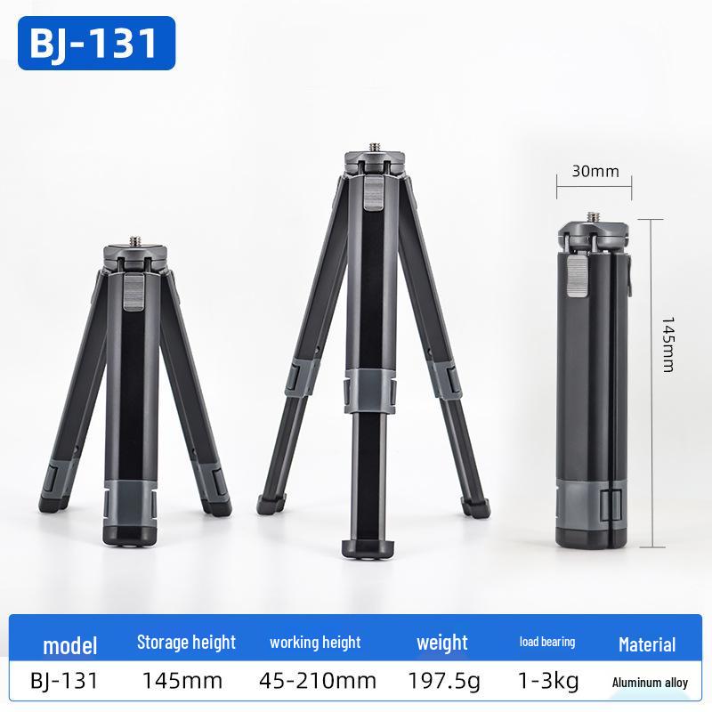 2026 BJ-131 Aluminum Alloy Two-Stage Desktop Tripod Stabilizer for DSLR Cameras