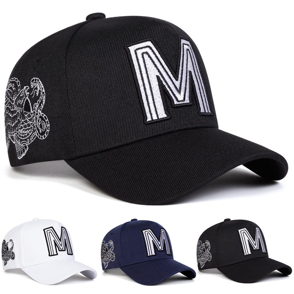 Unisex M Letter Embroidery Baseball Caps Spring And Autumn Outdoor Adjustable Casual Hats Sunscreen Hat Sports Cap